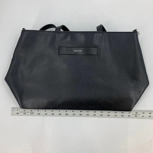 Matt‎ and Nat Women's Vegan Leather Medium Body Drop Handle Tote No Strap - Picture 10 of 11